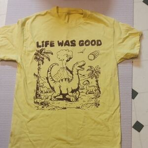 Yellow Dinosaur Graphic T-Shirt
